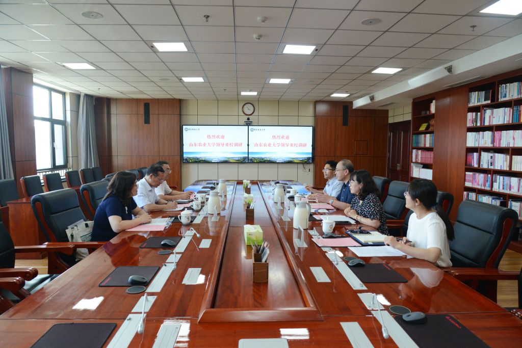 山东农业大学副校长李广松一行来校调研交流